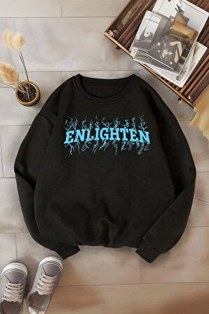 Unisex Moda Regular Bisiklet Yaka Standart Kol Standart Normal Kesim Sıcak Tutan Baskılı Sweatshirt