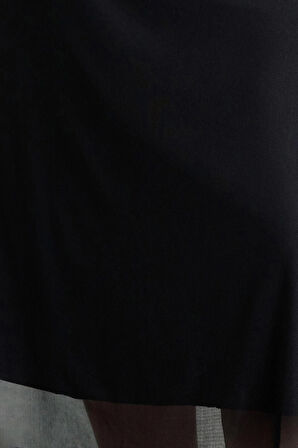 Kadın Moda Stil Midi Astarsız Örme Büyük Beden Tül Örme Etek