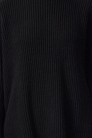 Kadın Moda Şık Balıkçı Yaka Standart Kol Regular Triko Kazak