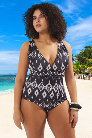 Konforlu Modern Desenli Büyük Beden Mayo Şık Detaylı Yaz Koleksiyonu Yüksek Konfor