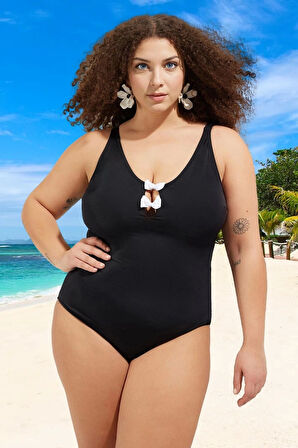 Konforlu Modern Askılı Büyük Beden Mayo Özgüvenli Stil Plaj Ve Havuz İçin