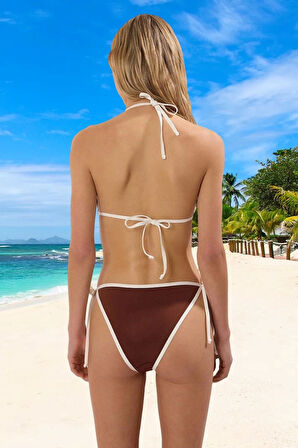 Modern Üçgen Bikini Takımı Yaz Koleksiyonu Plaj Ve Havuz İçin Hızlı Kuruyan Esnek Kumaş