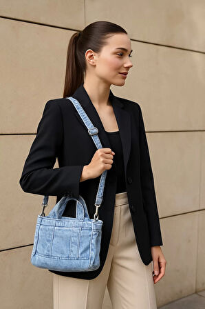 Kadın Denim Çapraz Askılı Mini Çanta Günlük Kullanım için Şık Tasarım Uzun Ömürlü Mükemmel Uyum