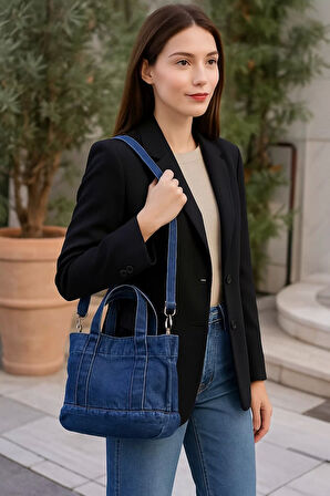 Kadın Denim Çapraz Askılı Mini Çanta Günlük Kullanım için Şık Tasarım Uzun Ömürlü Mükemmel Uyum