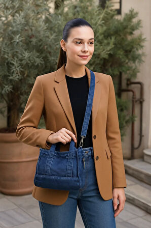 Kadın Denim Çapraz Askılı Mini Çanta Günlük Kullanım için Şık Tasarım Uzun Ömürlü Mükemmel Uyum