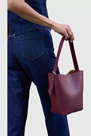 Kadın Minimalist Suni Deri El Ve Omuz Çantası Geniş Hacimli Günlük Kullanım Premium Kalite