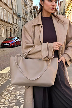 Modern Tote Çanta Geniş Hacimli Suni Deri Günlük Ofis Kullanımı Özel Tasarım Günlük Kullanım İçin