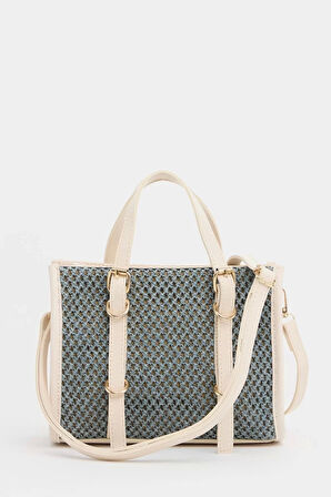 Kadın Örgü Dokulu Mini Çanta Vegan Deri Şehir Ve Seyahat Kullanımı Kaliteli İşçilik Şık Görünüm