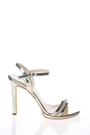 Kadın Moda Şık Gold Parlak Zarif Tasarım Düğün Nişan Gece Abiye Ayakkabısı