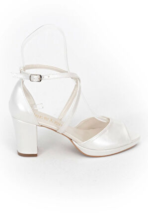 Kadın Moda Şık Sedef Cilt Topuklu Ayakkabı Zarif Tasarım Düğün Nişan Gece Abiye Ayakkabısı