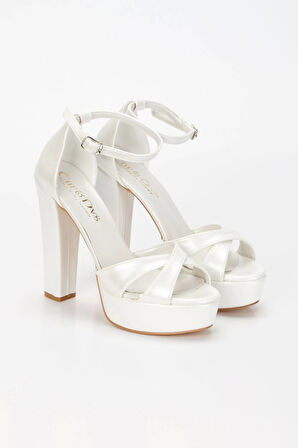 Kadın Moda Şık Sedef Cilt Topuklu Zarif Tasarım Yüksek Topuk Düğün Nişan Gece Abiye Ayakkabısı