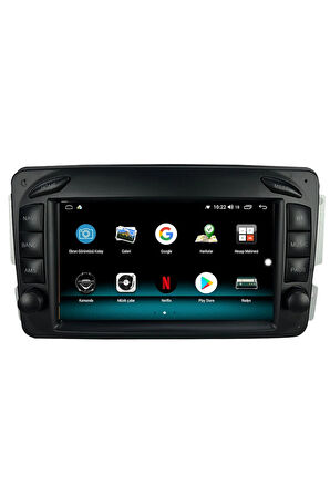 Mercedes C Class C200 (W203-W209) Android 12 Carplay Özellikli Navigasyon Multimedya Ekran 2gb Ram