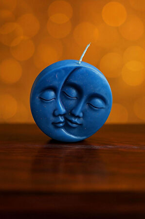 Ay ve Güneş Figürlü Dekoratif El Yapımı Mum