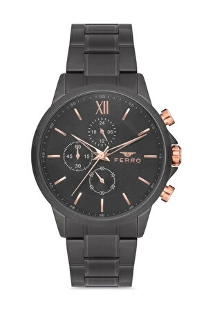 Siyah Çelik Kordon Erkek Kol Saati FM11051A-G7