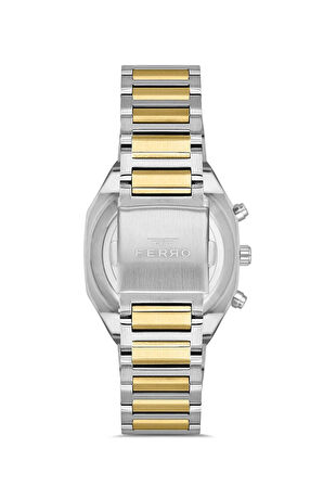 Sarı ve Gümüş Çelik Kordon Erkek Kol Saati FM11522AWT-D2