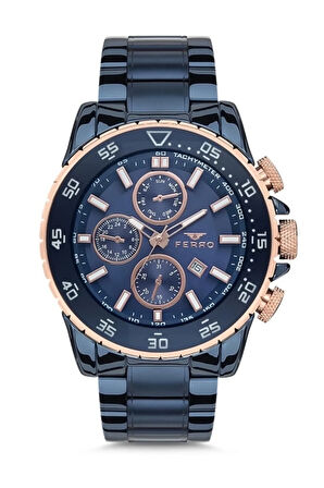 Lacivert Çelik Kordon Erkek Kol Saati FM1542A-T