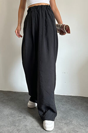 Feela Moda 2009 Beli Lastikli Lyocell Kumaş Yüksek Bel Palazzo Kadın Pantolon