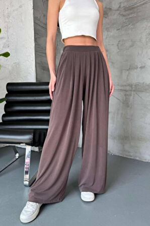 Feela Moda Kadın Beli Lastikli Modal Dokuma Pileli Şalvar Kadın Pantolon 2012