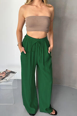 Feela Moda Kadın Modal Dokuma Beli Lastikli Palazzo Kadın Pantolon 2016