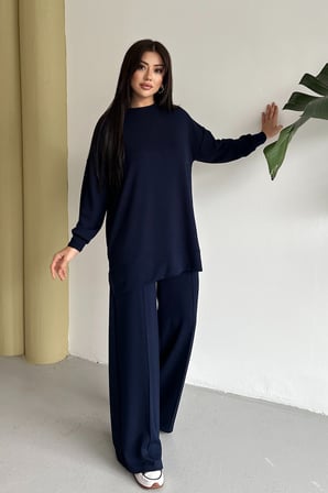 Feela Moda Kadın Oysh Modal Oversize Tesettür Tunik Takım 2020