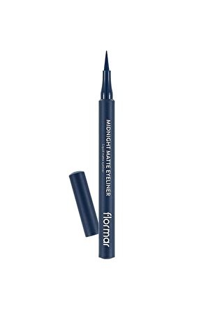 FLORMAR Mat Likit Kalem Eyeliner (LACİVERT) - Midnight Matte Eyeliner - 003 Dark Blue