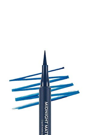 FLORMAR Mat Likit Kalem Eyeliner (LACİVERT) - Midnight Matte Eyeliner - 003 Dark Blue