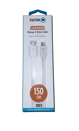 Factor M Lightning Data Kablo 2.4A 150cm FM-2415L