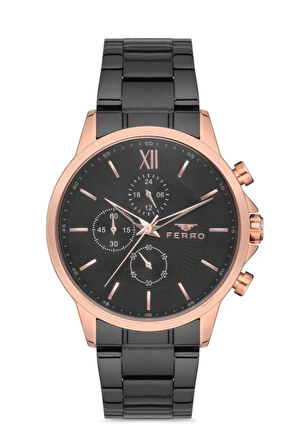 Siyah Çelik Kordon Erkek Kol Saati FM11051A-R