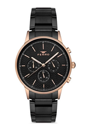 Siyah Çelik Kordon Erkek Kol Saati Fm31151a-r