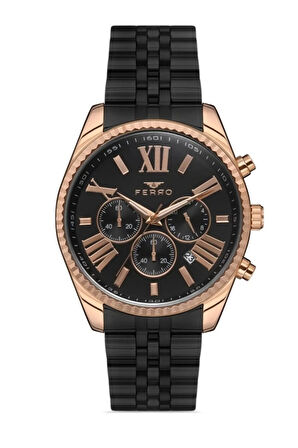 Siyah Çelik Kordon Erkek Kol Saati FM31187A-G