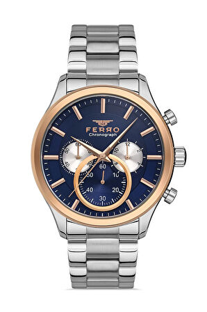 Gümüş Çelik Kordon Erkek Kol Saati Fm31309a-e3