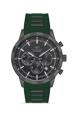 Yeşil Silikon Kordon Erkek Kol Saati FM31360D-ZJ2