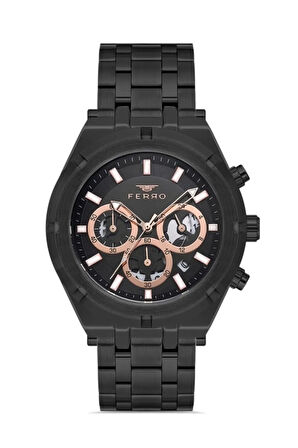 Siyah Çelik Kordon Erkek Kol Saati FM31439A-G