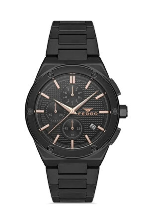 Siyah Çelik Kordon Erkek Kol Saati FM41102A-G