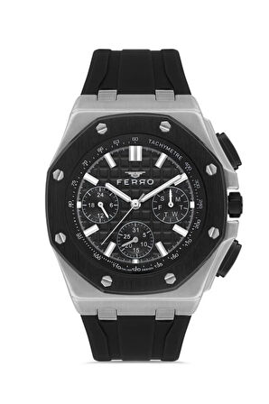 Siyah Silikon Kordon ERKEK Kol Saati FM43001D-J