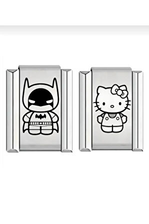 Hello kitty ve Batman İkili italyan charm 2 adet