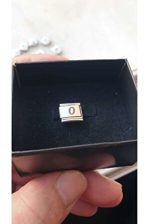 İTALYAN ÇELİK CHARM NOMİ ÇELİK CHARM O HARFİ İSİM TARİH BAŞ HARF YAZILIR 9 MM  FMACCESORİES