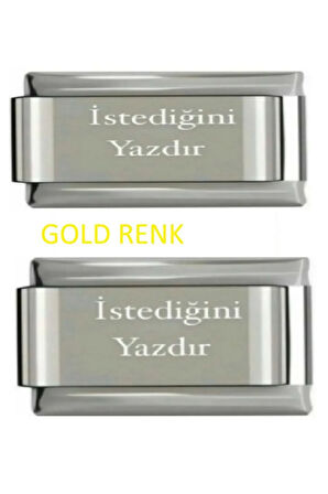 Nomimation Isim Charm Gold Baş Harf Charm Tarih Charm Isminizi Yazdırın 2 Adet Fmaccesories