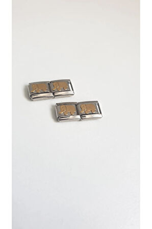 NOMİMATİON CHARM BİLEKLİK CHARM  9 MM  NOMİ ÇELİK ANTİALERJİK NOMİNAL CHARM 316L