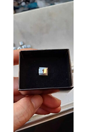 İTALYAN ÇELİK CHARM NOMİ ÇELİK CHARM İ HARFİ İSİM TARİH BAŞ HARF YAZILIR 9 MM  FMACCESORİES