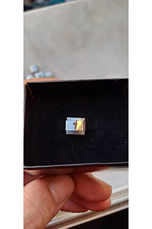 İTALYAN ÇELİK CHARM NOMİ ÇELİK CHARM İ HARFİ İSİM TARİH BAŞ HARF YAZILIR 9 MM  FMACCESORİES