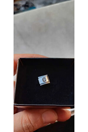 İTALYAN ÇELİK CHARM NOMİ ÇELİK CHARM G HARFİ İSİM TARİH BAŞ HARF YAZILIR 9 MM  FMACCESORİES