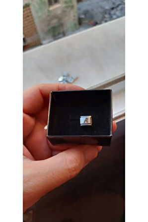 İTALYAN ÇELİK CHARM NOMİ ÇELİK CHARM A HARFİ İSİM TARİH BAŞ HARF YAZILIR 9 MM  FMACCESORİES