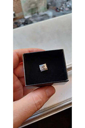 İTALYAN ÇELİK CHARM NOMİ ÇELİK CHARM C HARFİ İSİM TARİH BAŞ HARF YAZILIR 9 MM  FMACCESORİES