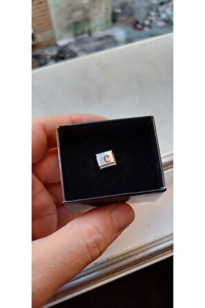 İTALYAN ÇELİK CHARM NOMİ ÇELİK CHARM C HARFİ İSİM TARİH BAŞ HARF YAZILIR 9 MM  FMACCESORİES