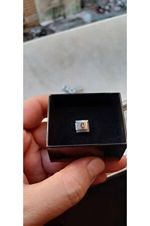 İTALYAN ÇELİK CHARM NOMİ ÇELİK CHARM Ç HARFİ İSİM TARİH BAŞ HARF YAZILIR 9 MM