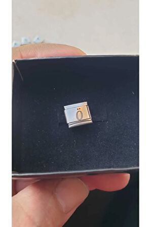 İTALYAN ÇELİK CHARM NOMİ ÇELİK CHARM Ö HARFİ İSİM TARİH BAŞ HARF YAZILIR 9 MM  FMACCESORİES
