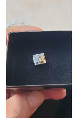İTALYAN ÇELİK CHARM NOMİ ÇELİK CHARM Ö HARFİ İSİM TARİH BAŞ HARF YAZILIR 9 MM  FMACCESORİES