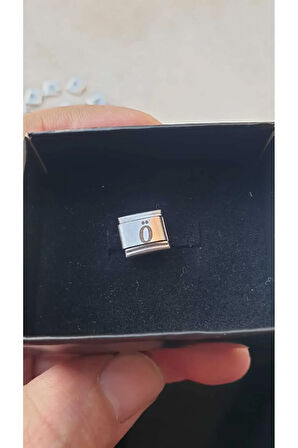 İTALYAN ÇELİK CHARM NOMİ ÇELİK CHARM Ö HARFİ İSİM TARİH BAŞ HARF YAZILIR 9 MM  FMACCESORİES