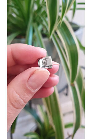 İTALYAN ÇELİK CHARM ERNESTO CHE GUAVERA PORTRE NOMİ CHARM ERKEK KADIN  9 MM  FMACCESORİES